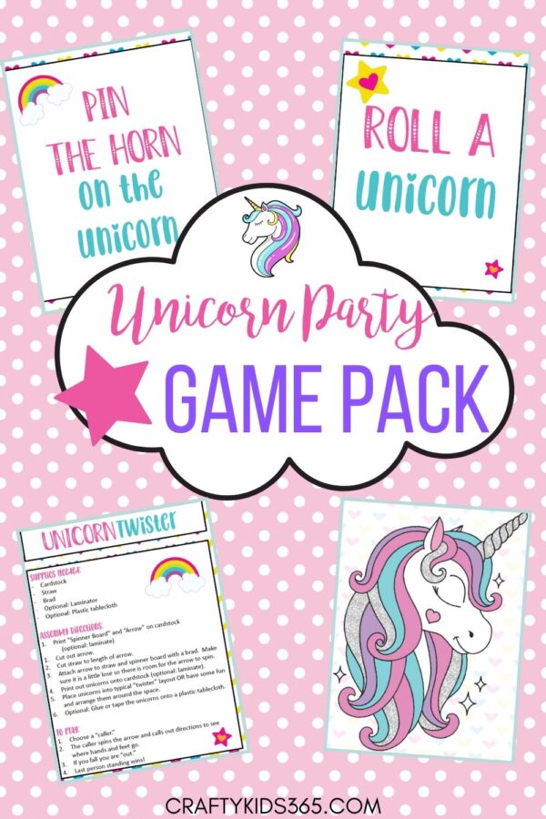 3 pack of premium unicorn party games.